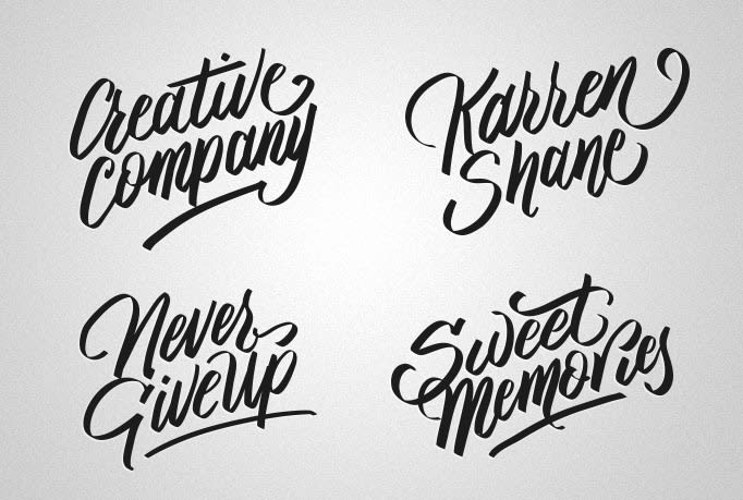 brush typography