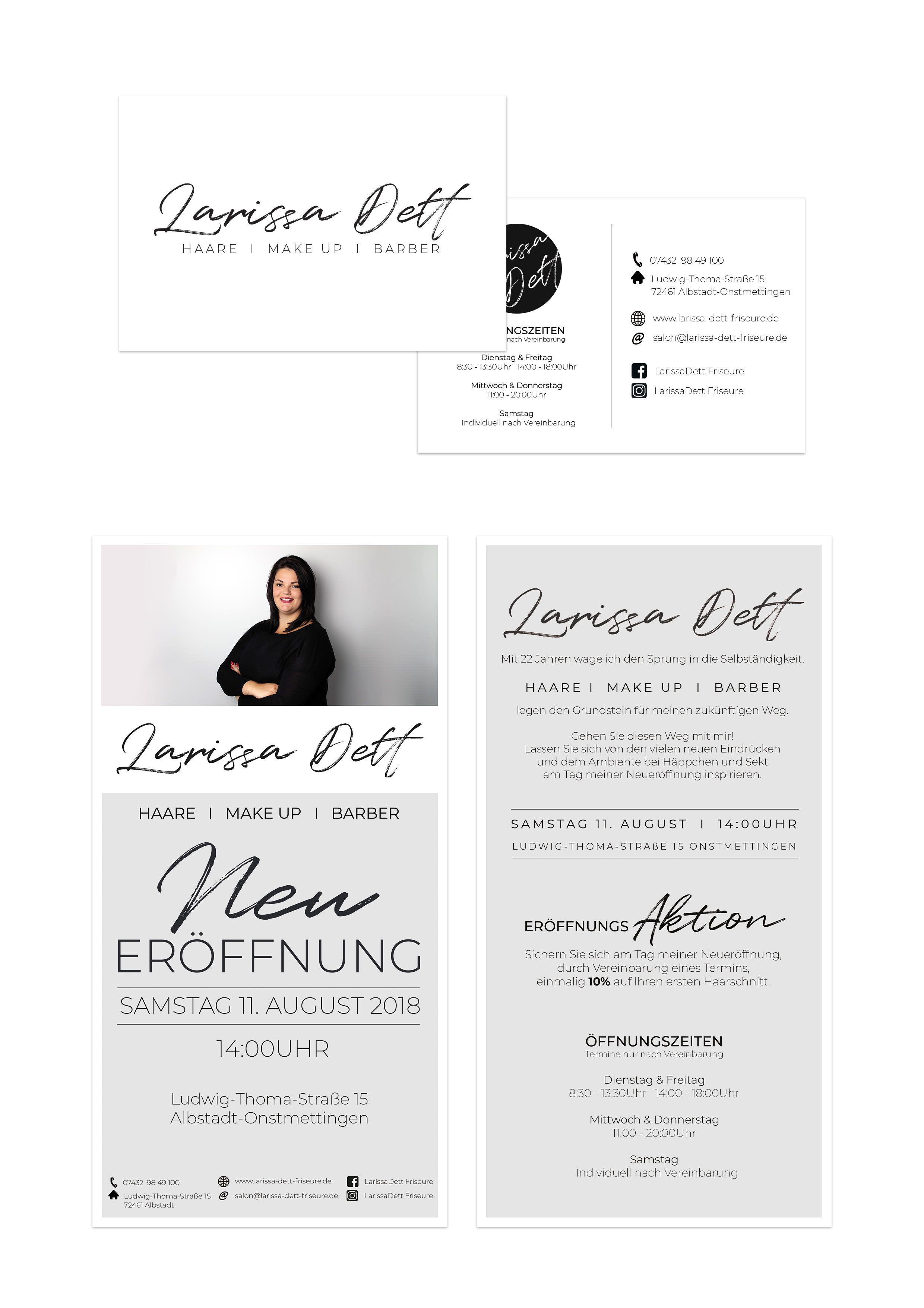 Do Logo Flyer And Business Cards For A Hair Stylist By Franziskadehner