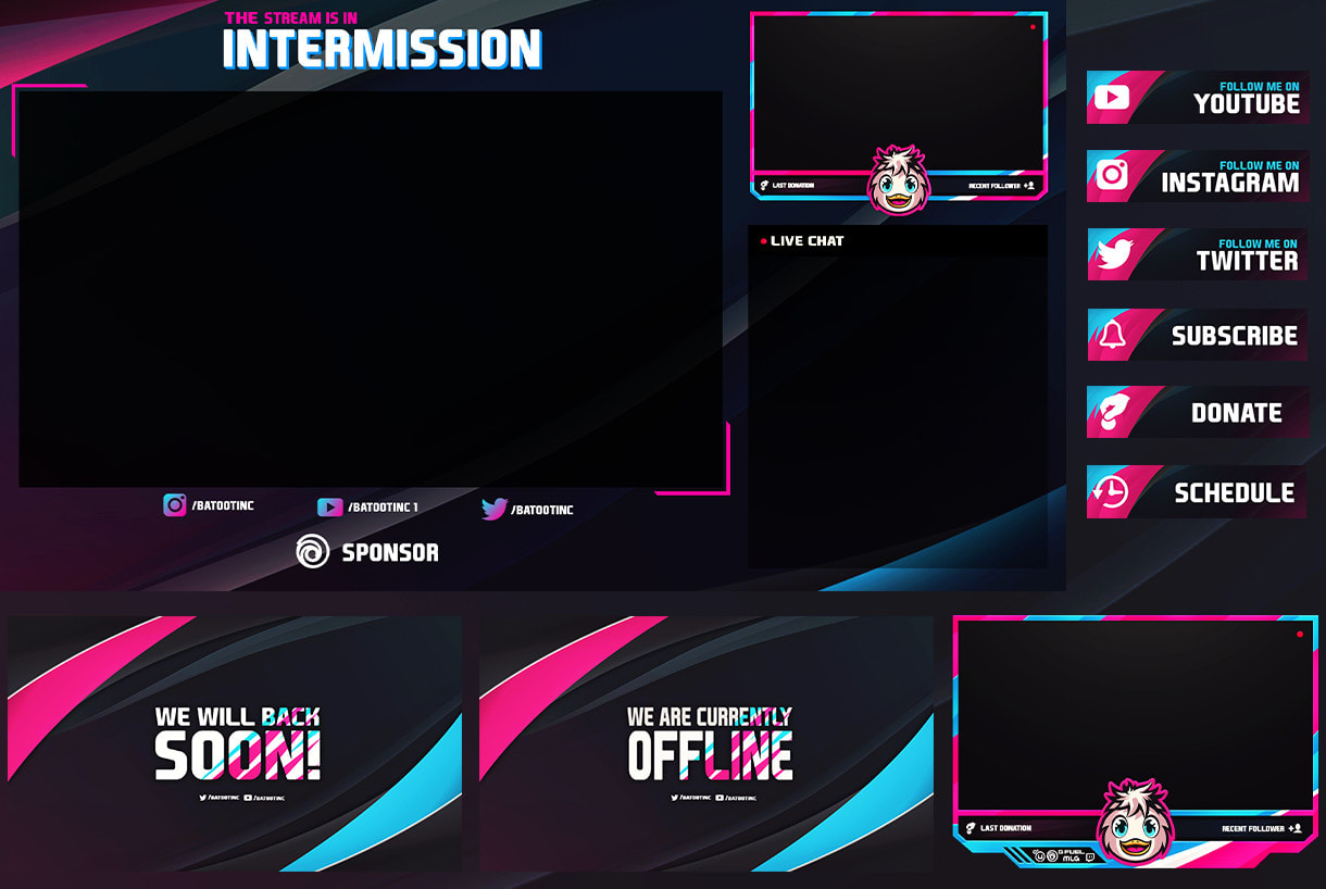 Design Animated Twitch Overlay And Stream Package By Plutodesigner