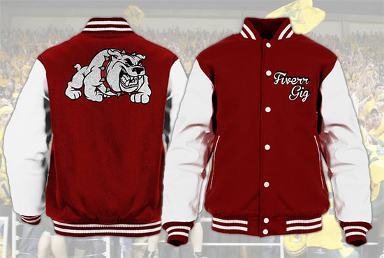 Download Create A College Varsity Jacket Mockup By Trymzoslo Fiverr
