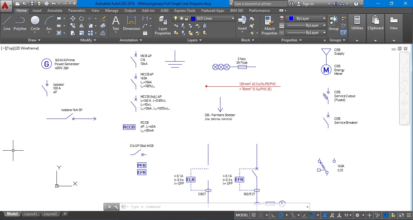 Draw Your Electrical Single Line Diagram In Autocad By Tharindu Wicka Fiverr