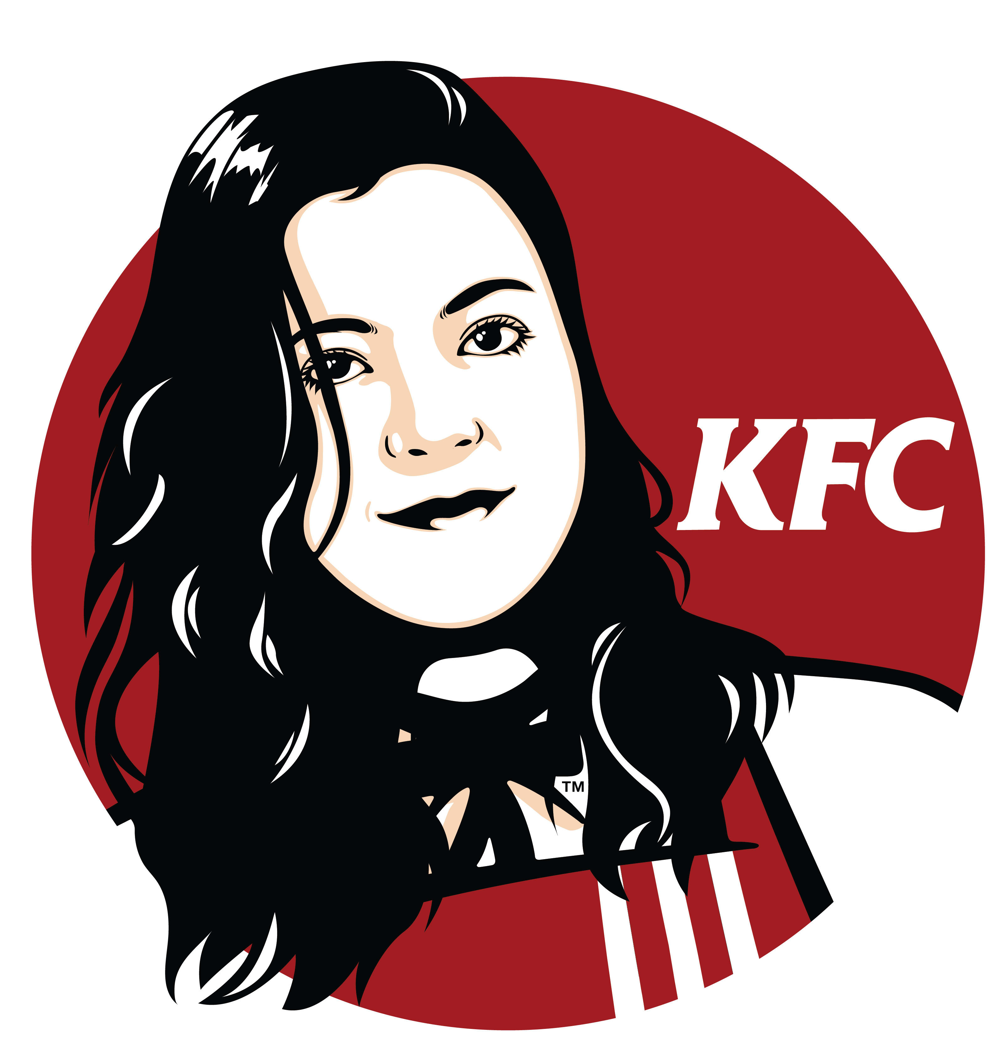 Draw your portrait like kfc logo, funny gift illustration by Redwart |  Fiverr