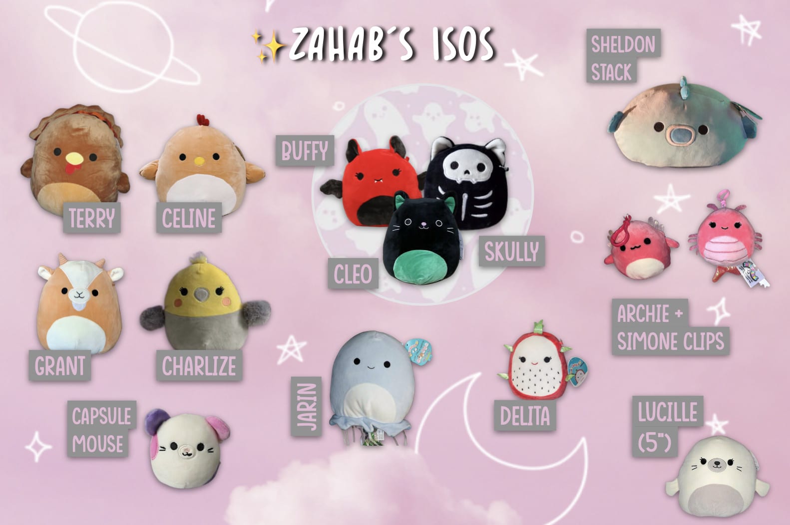 make a squishmallow iso list for you