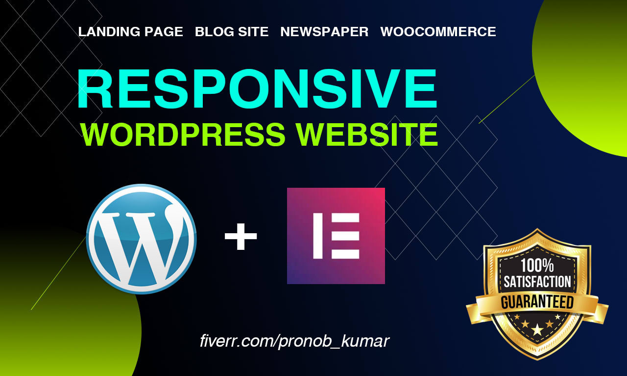 Modern WordPress Landing Page, Website, Blog Site, Responsive Web