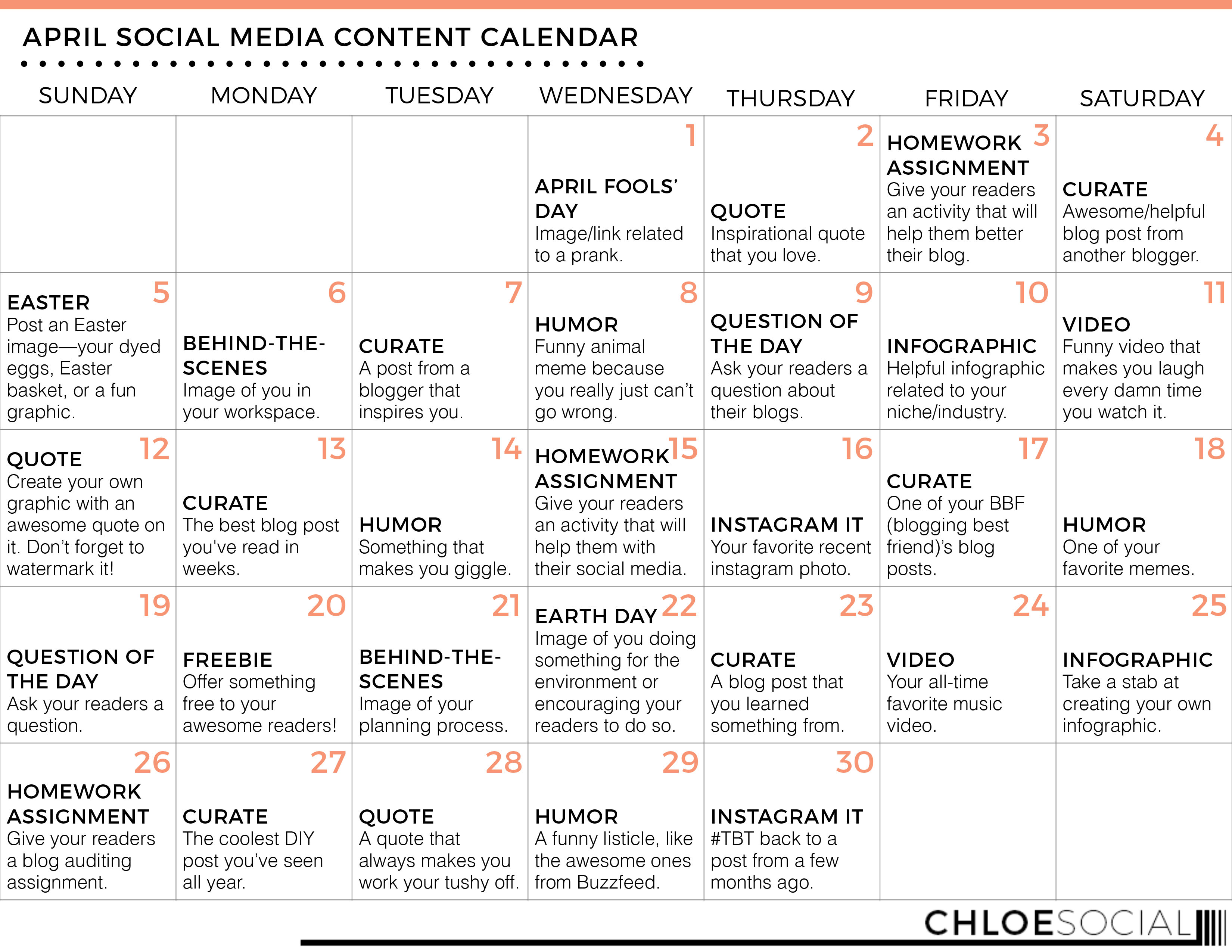 Social Media Schedule For Business Advancefiber in