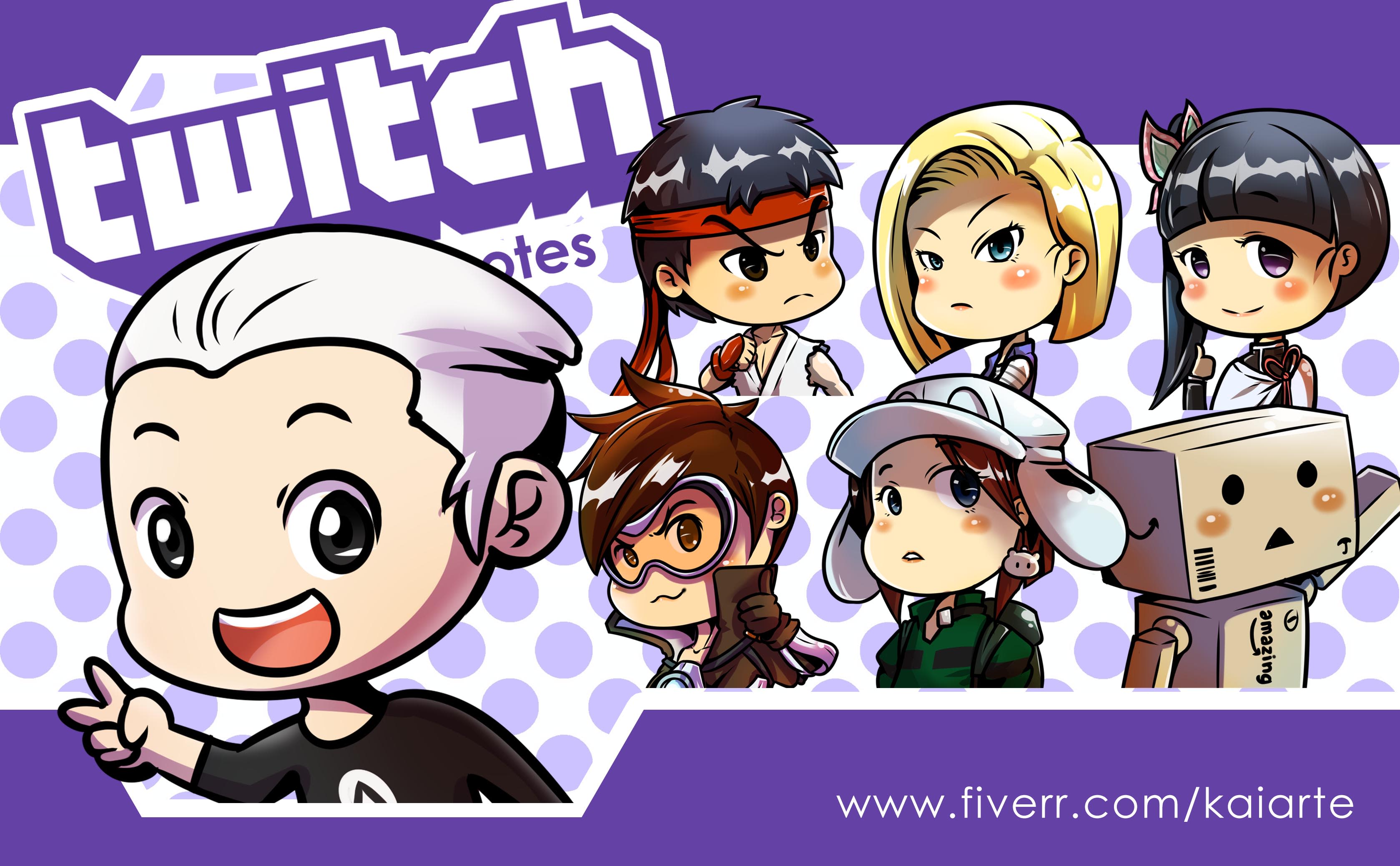 Make Cute Chibi Emotes Or Badges For Twitch And Discord By Kaiarte