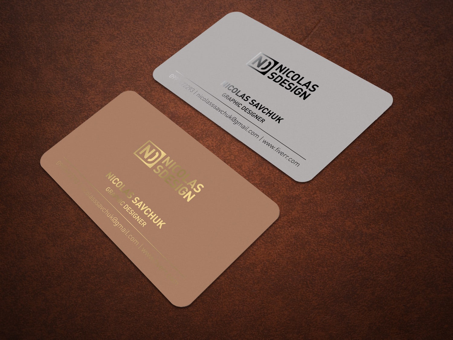 design gold foil business card or spot uv