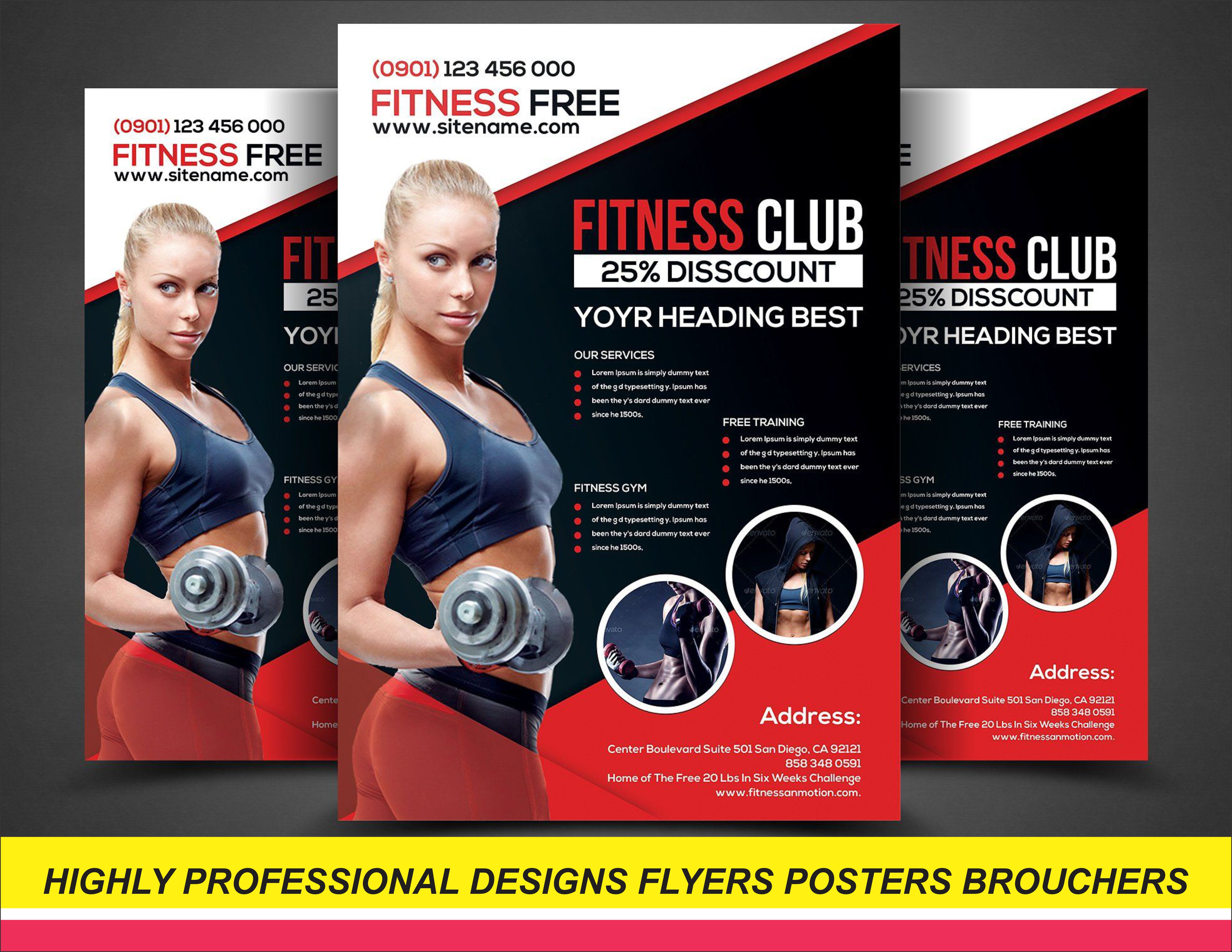 Design Sports Flyer Gym Flyer And Fitness Event Party Flyer By Asgraphix