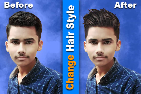 Do change hair style and change hair color for you in 24 hrs by  Graphics_job_1 | Fiverr