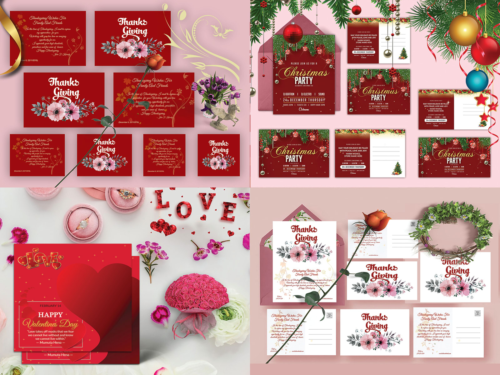 Design Wedding Invitation Christmas Thanks Greetings Gift Card By Mumutahena07 Fiverr