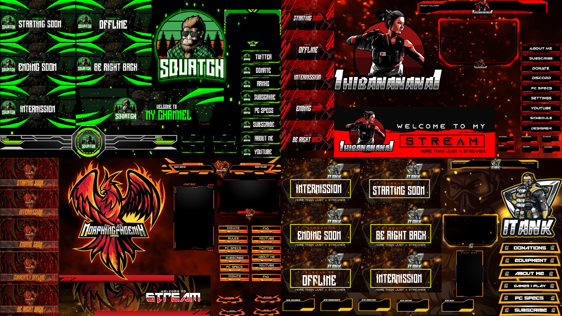 Craft professional overlays and logo for your stream by