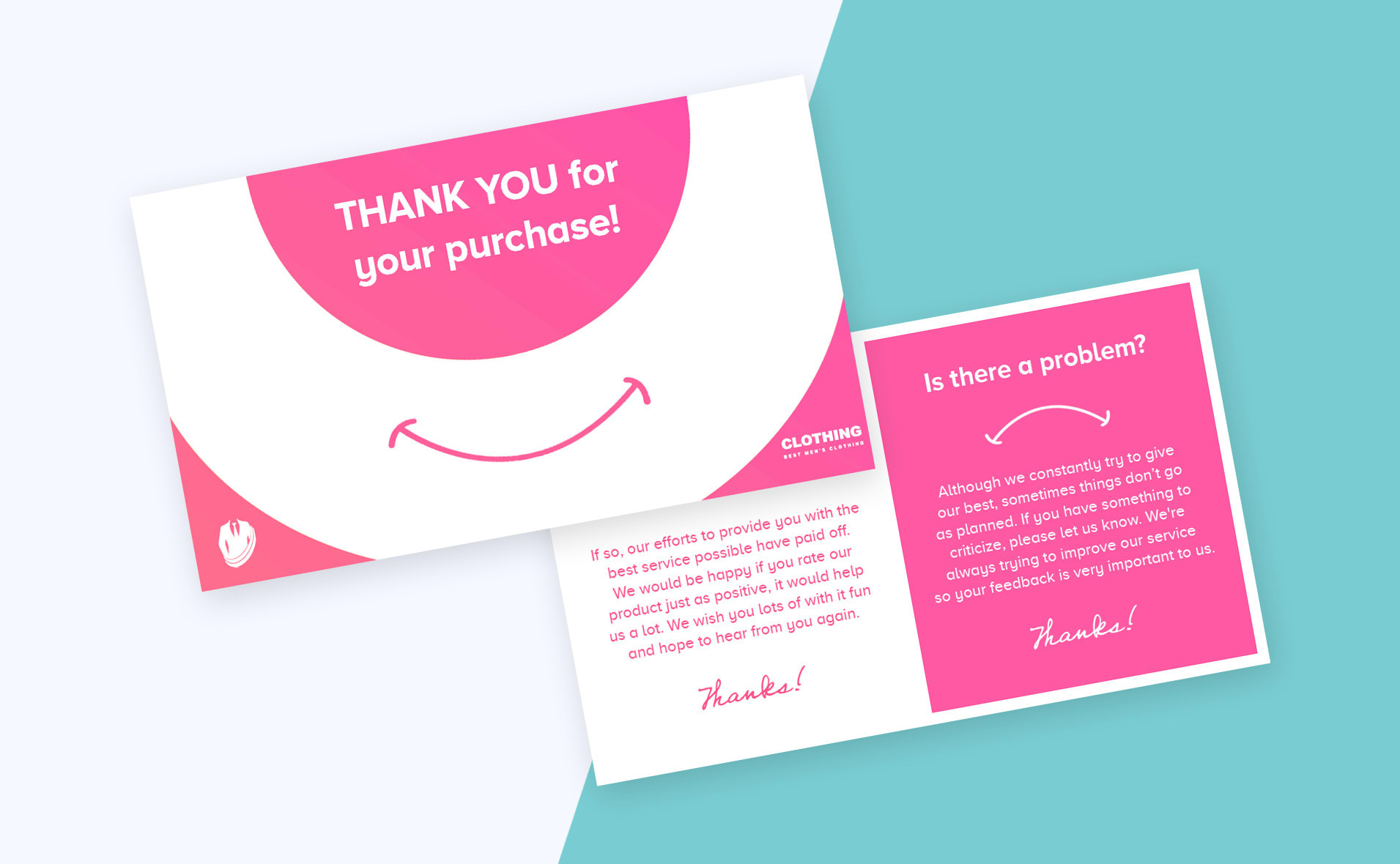 Design A Clean And Modern Thank You Card For Product Orders In 24