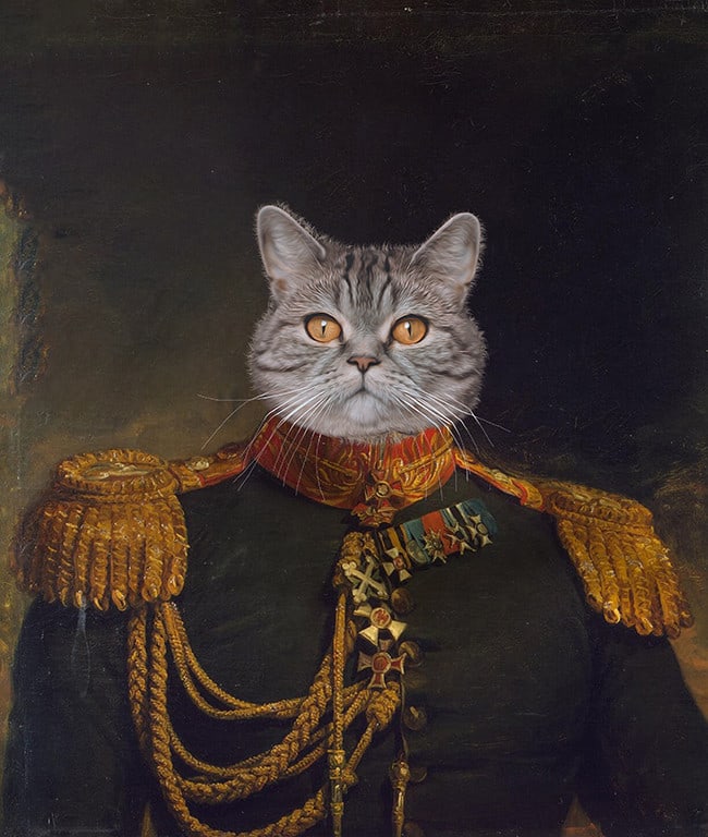 create a historical portrait of your beloved pet in 24 hours