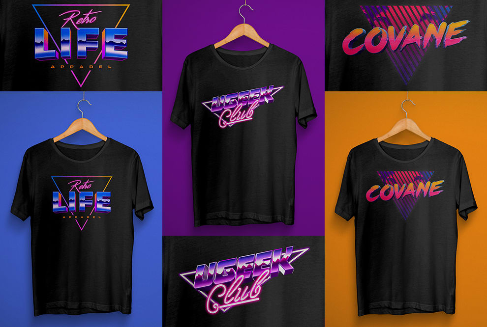 Design 80S T Shirt Style And Mock Up By Johnelements | Fiverr