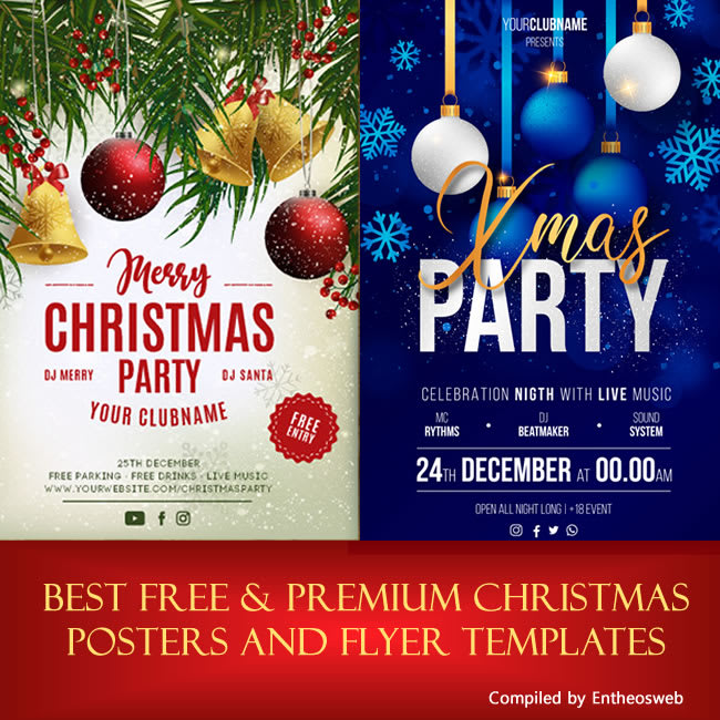 Design Amazing Christmas Party Poster And Christmas Card By Tharushan459 Fiverr