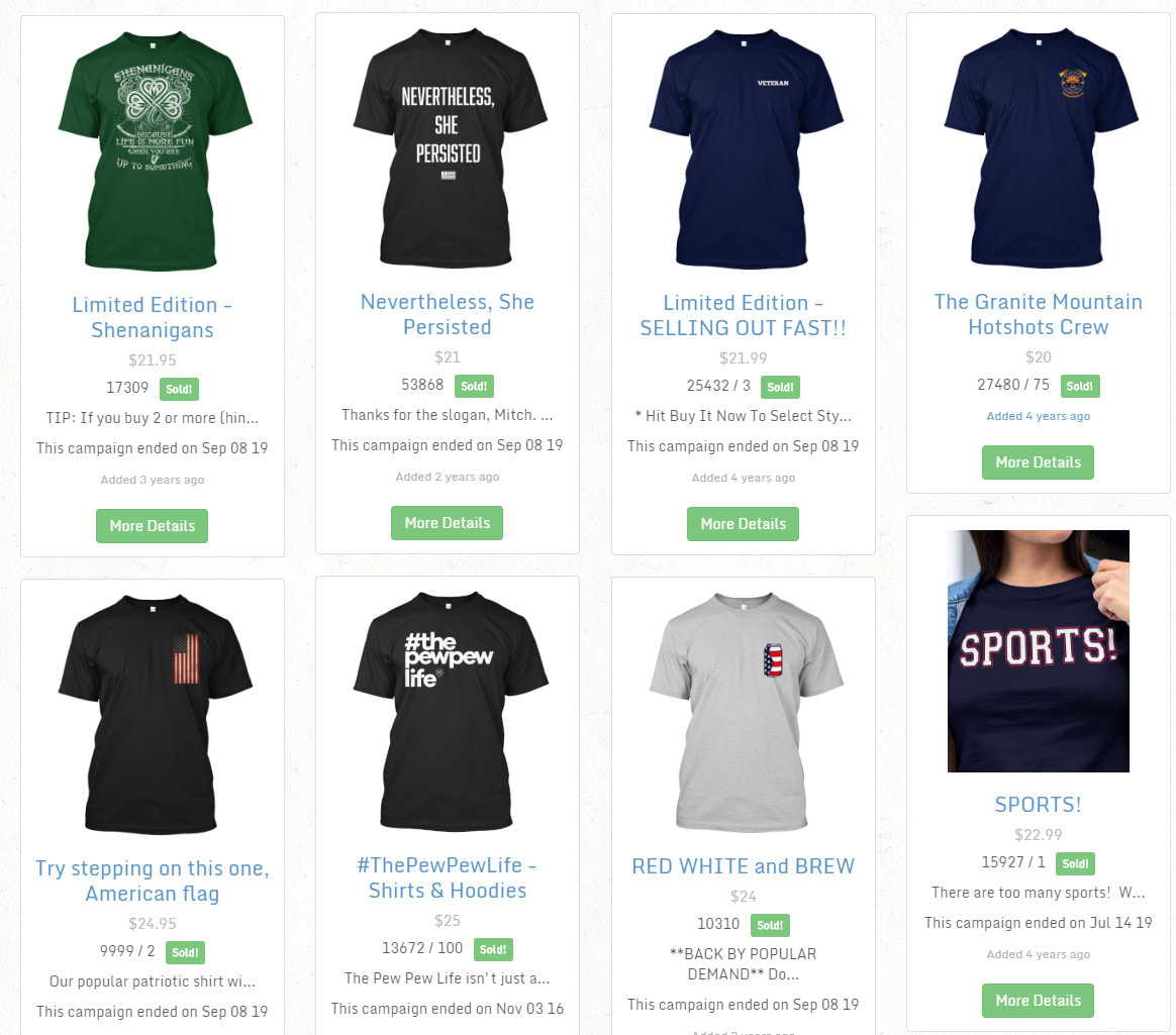 teespring campaign search
