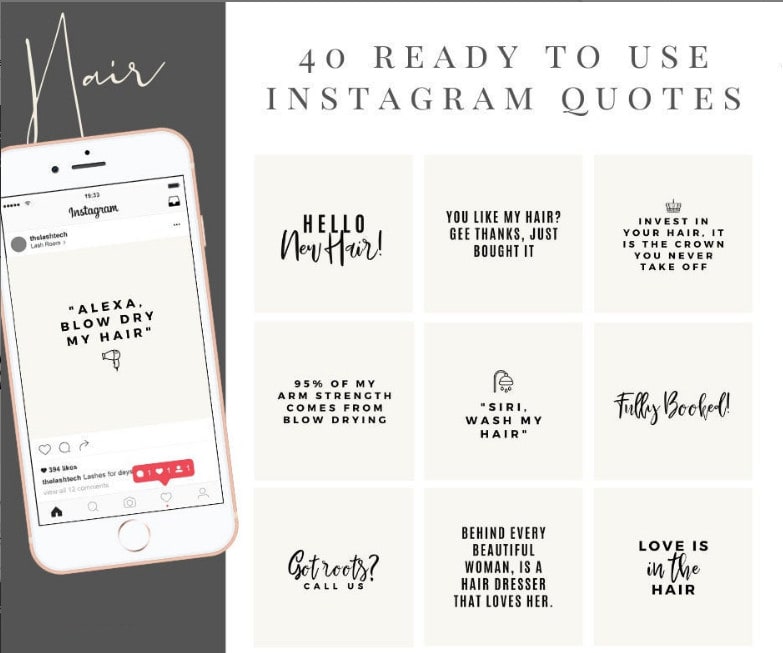 Have 40 ready to use hair instagram posts, hairstylist quotes by  Briannaxo24 | Fiverr