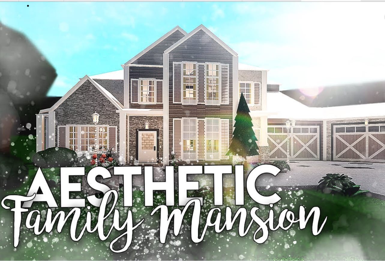 Aesthetic Mansion Build 85k By Xrobloxbuildzx