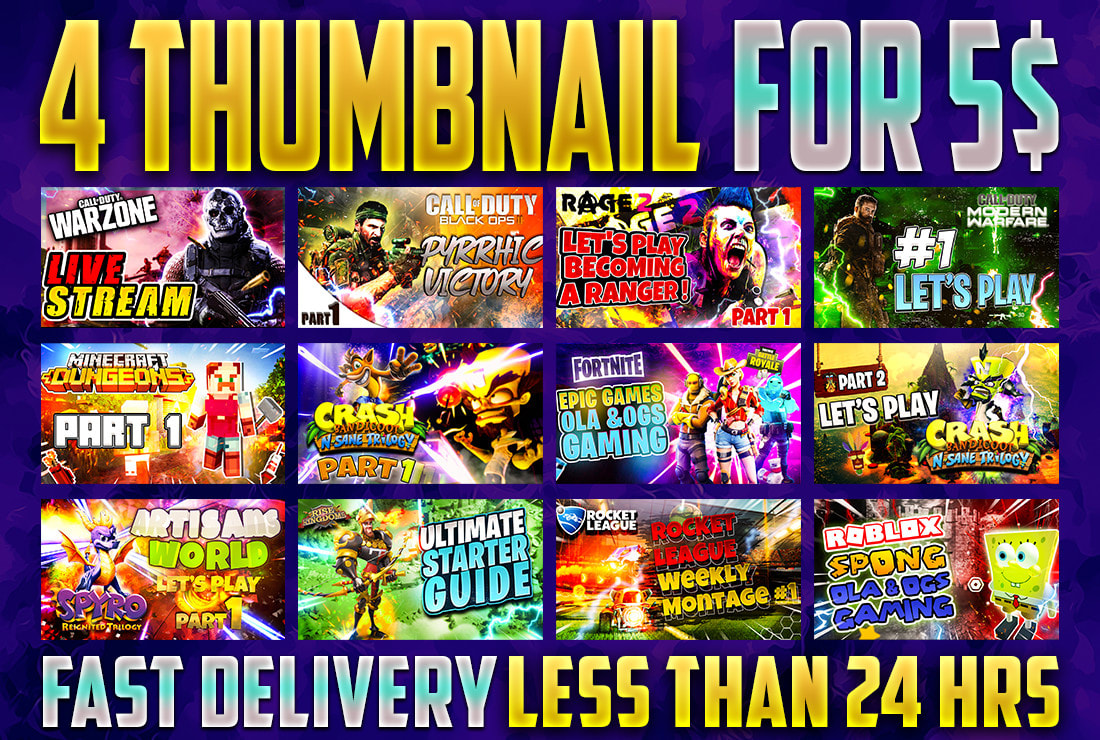 Create Professional High Quality Gaming Youtube Thumbnails By Toty Designe - make a fortnite roblox or csgo thumbnail for you