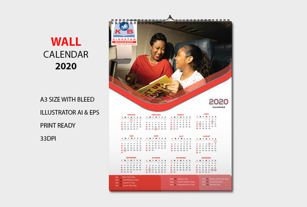 Do Wall Calendar Or Desk Calendar Design For Your By Speedera Fiverr