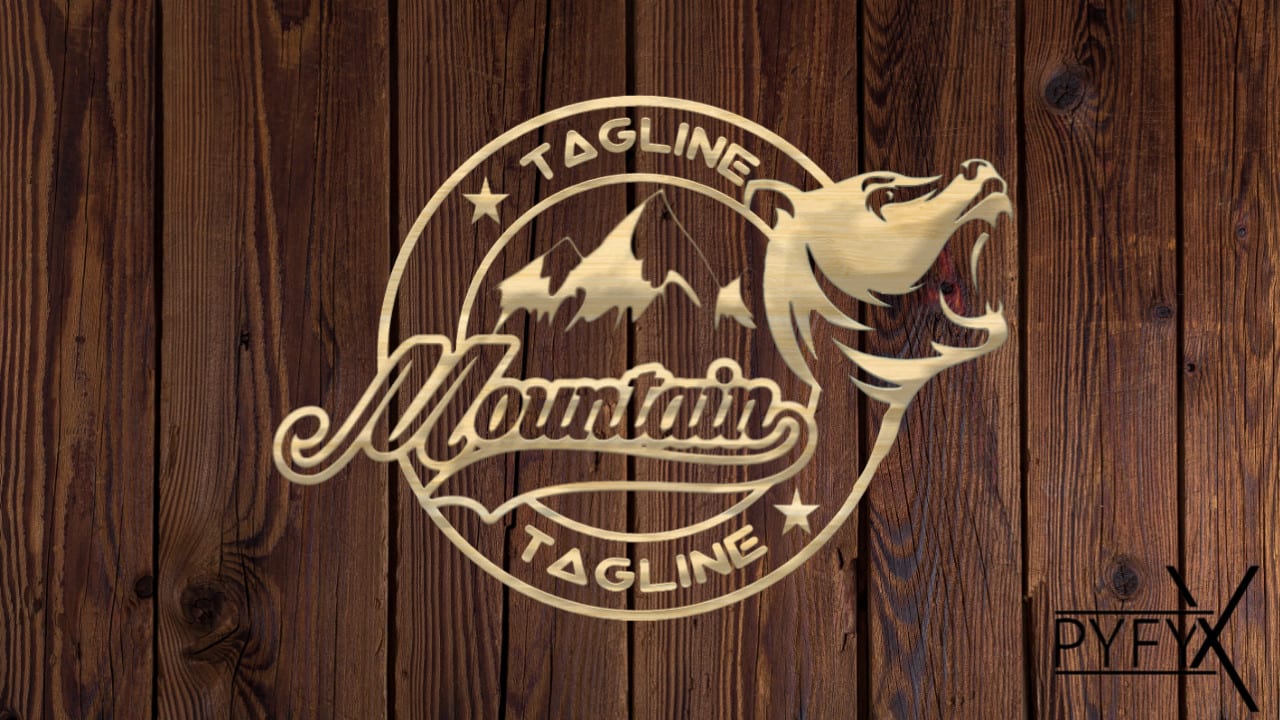 Mẫu thiết kế wood background logo ấn tượng