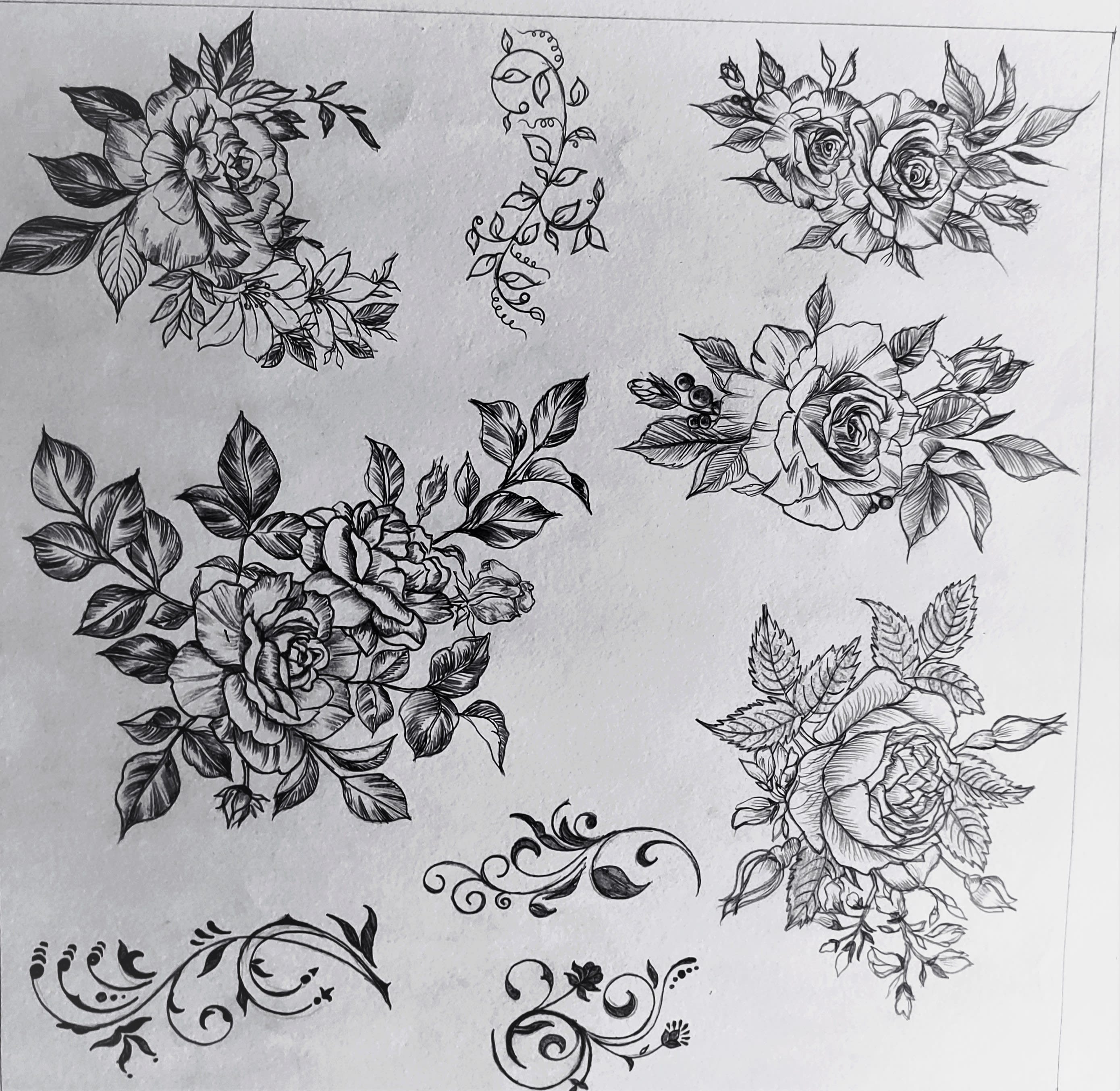 Modern scribble flower applique design in 2 sizes for your embroidery  machine. Unique and simple botanical design - Machine Embroidery Geek