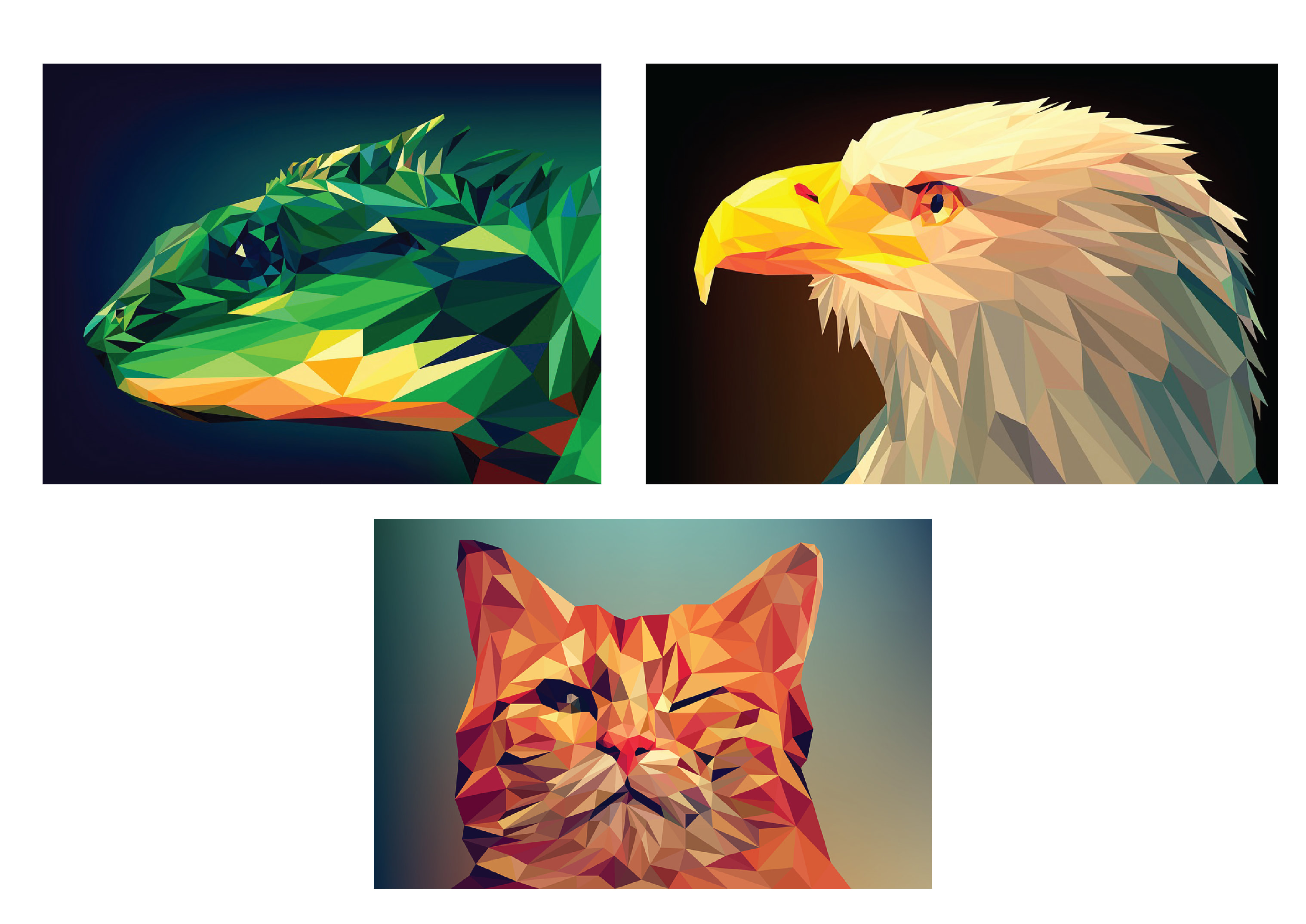 Animals low poly art and drawing by Jithusumz | Fiverr