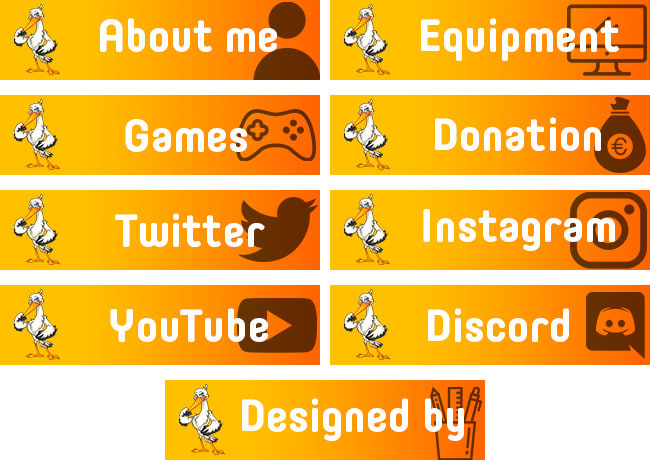 Design Professional Twitch Panels By Kevinpizza