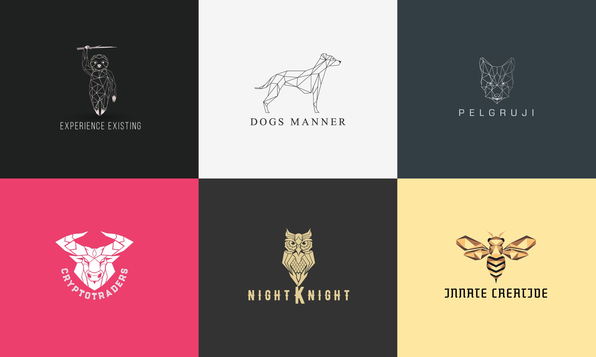 Design clever geometric animal logo by Oteewee | Fiverr