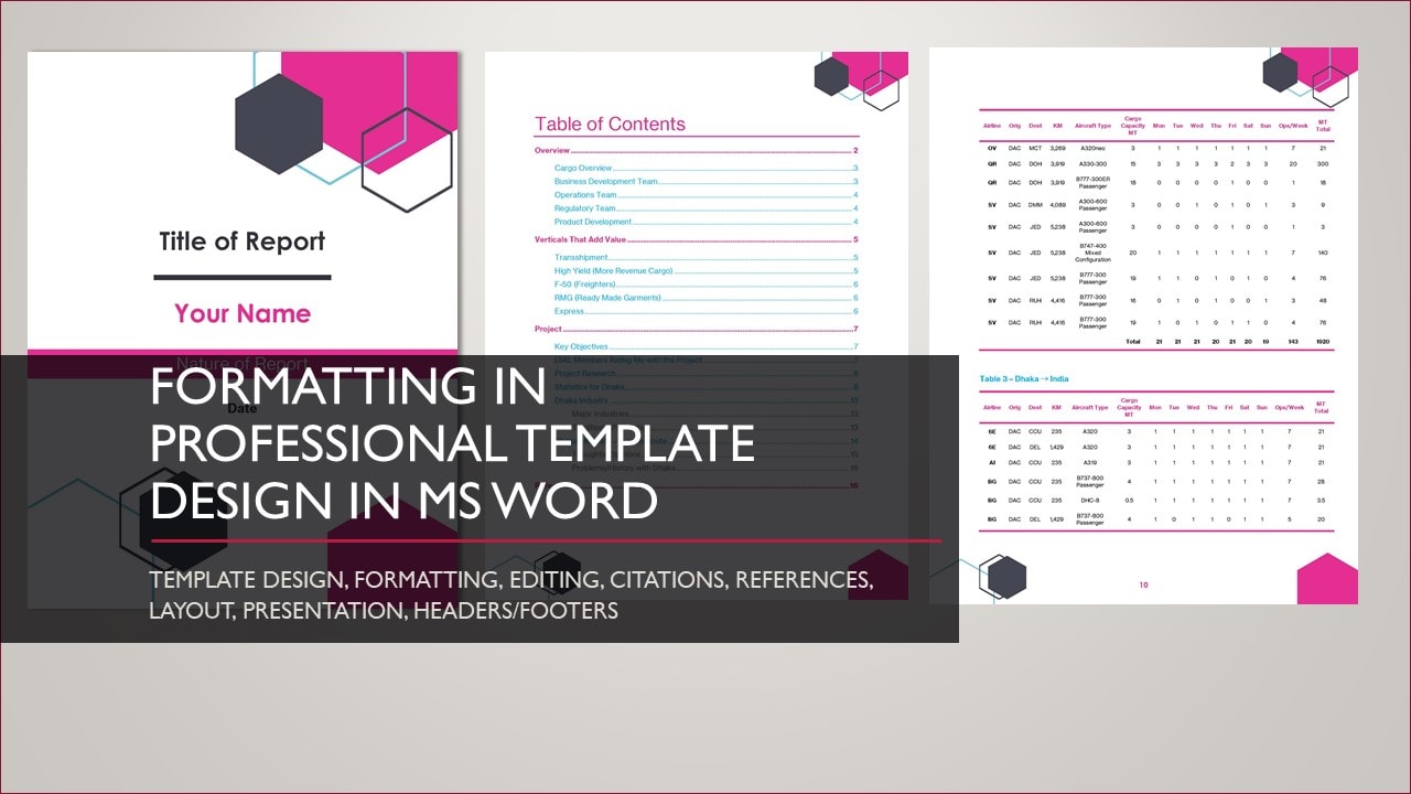 Format your word document in a professional template design by With Ms Word Thesis Template