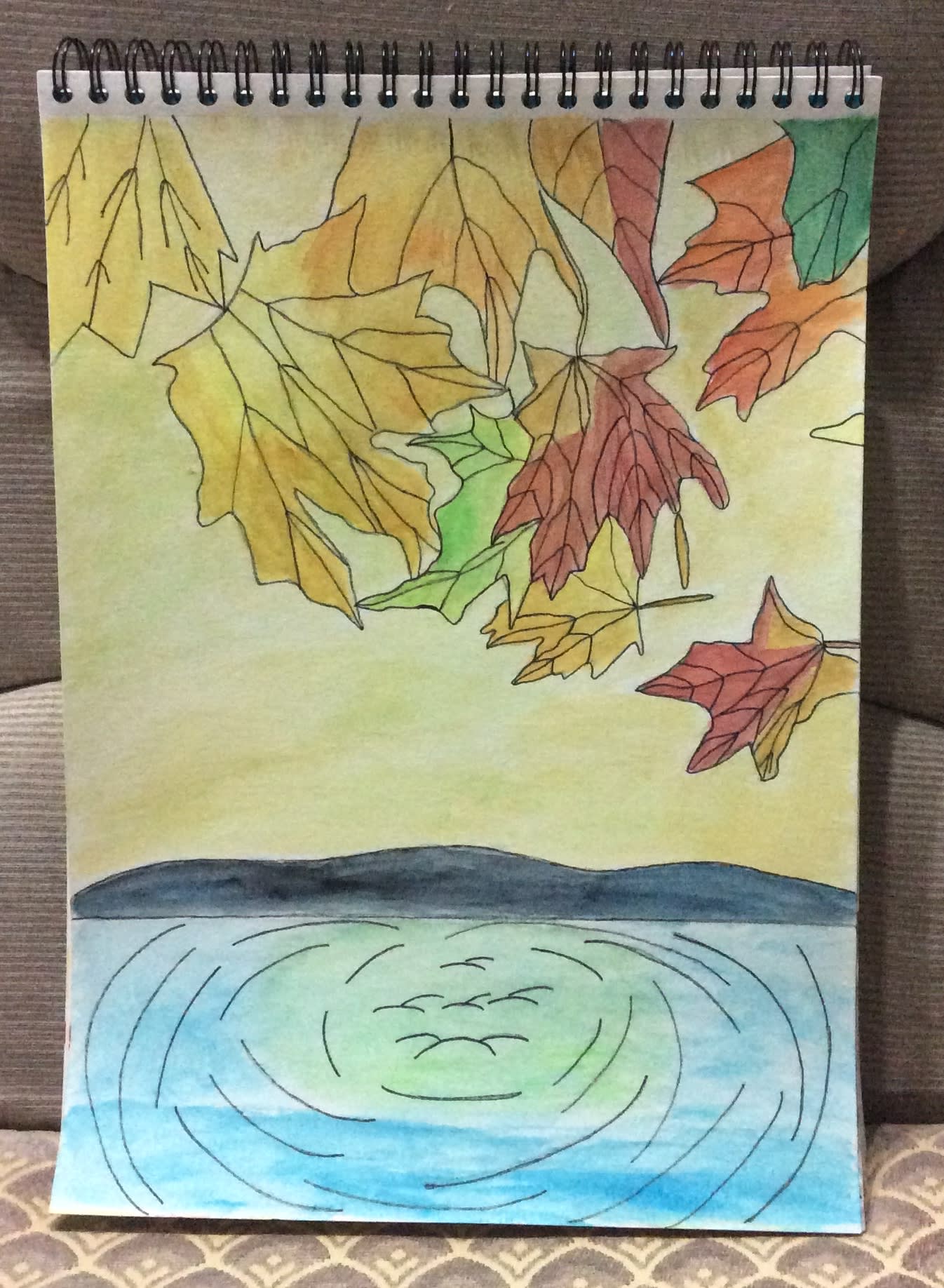 >Sketch Watercolor Scenery Illustration By Bushrakhan445