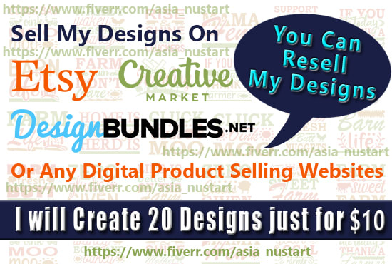 Download Send You 2000 Svg Designs You Can Resell These Designs On Etsy Or Digital Sites By Asia Nustart Fiverr