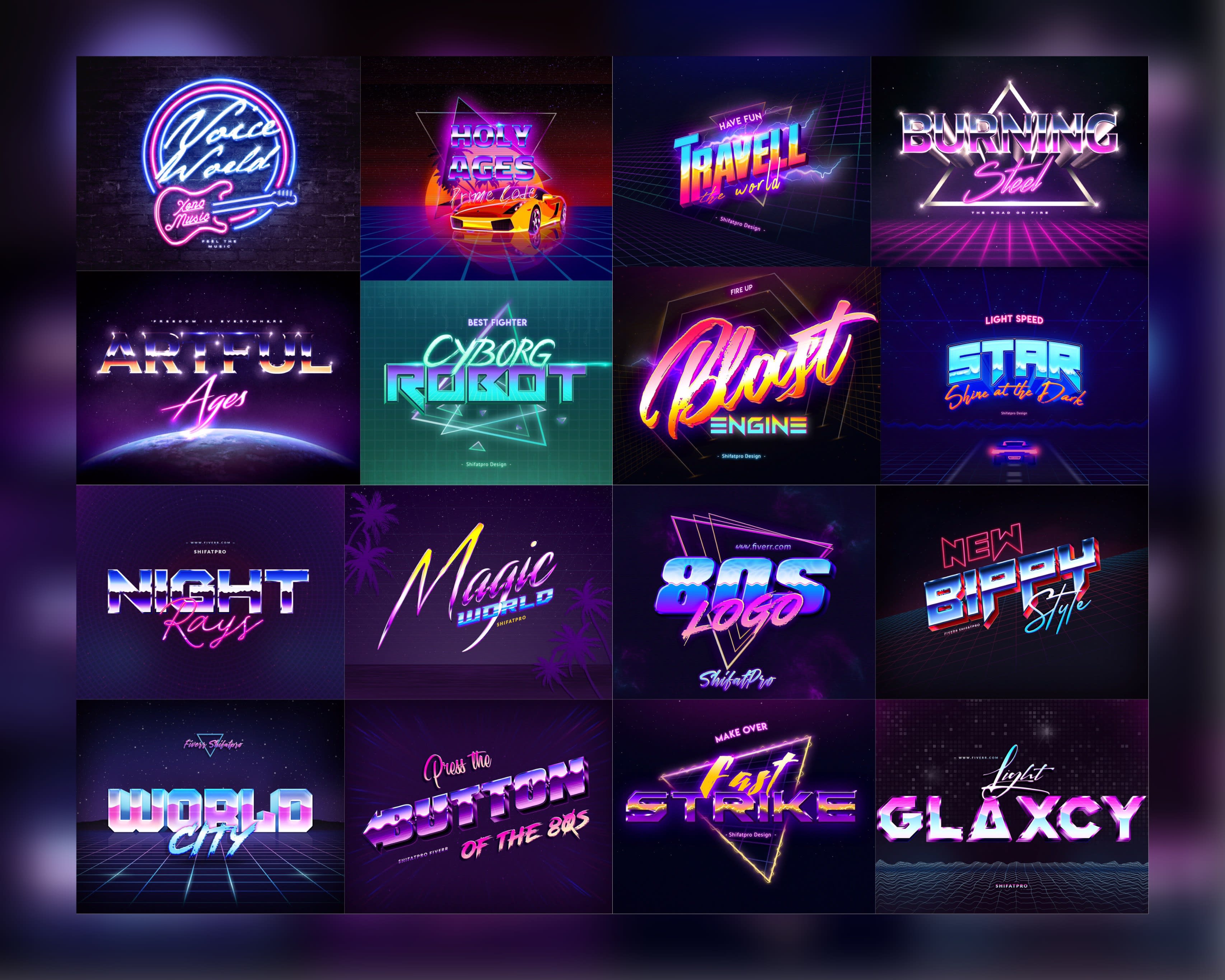 80s retro style