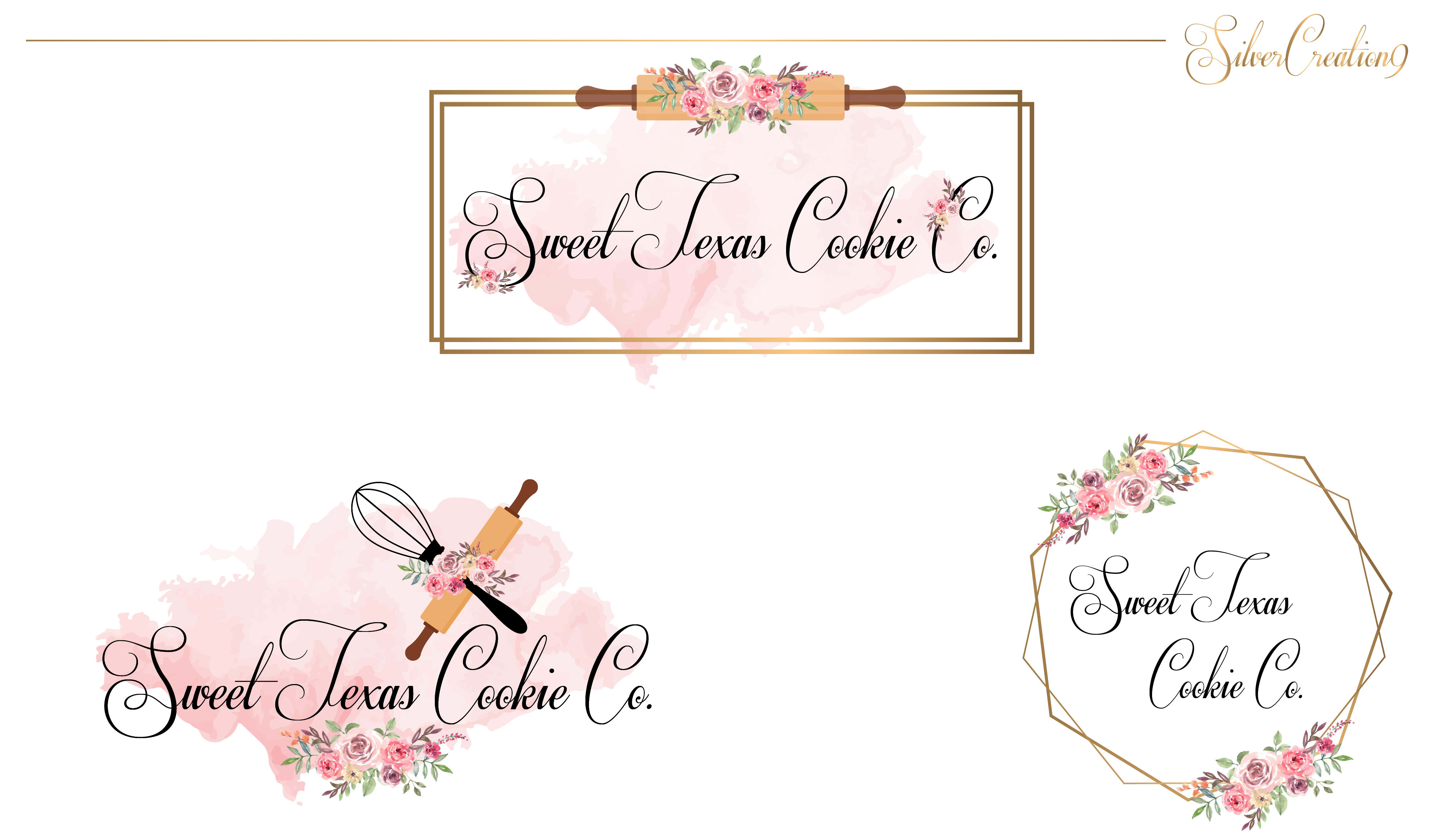 Watercolor Floral Bakery Logo Template With Cake Template Download on  Pngtree
