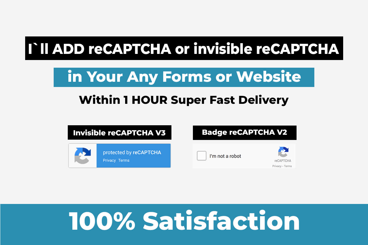 Add captcha recaptcha or invisible recaptcha by Topserviices Fiverr
