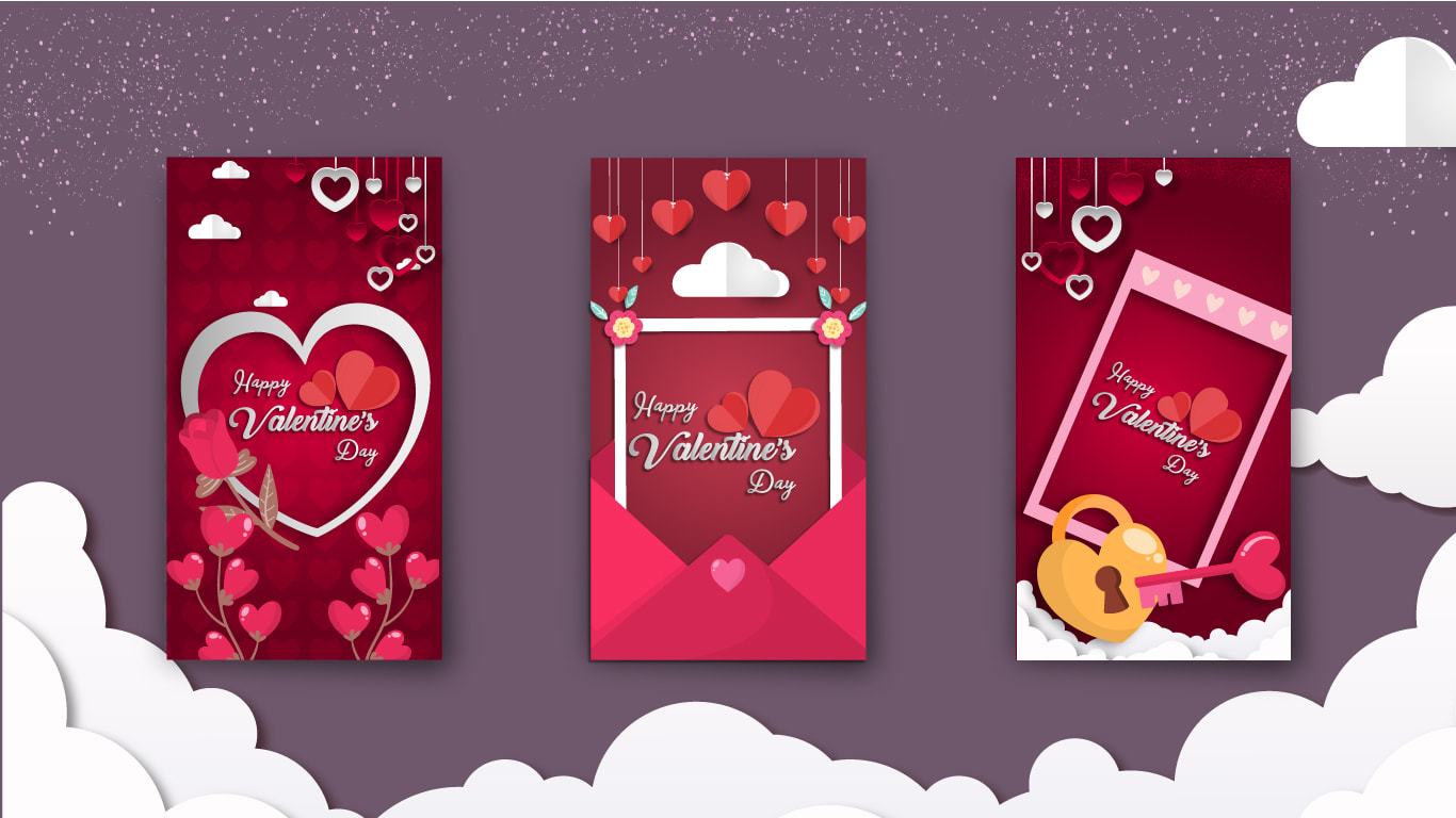 Design Valentines Day Card Greeting Gift Card By Khan Design07