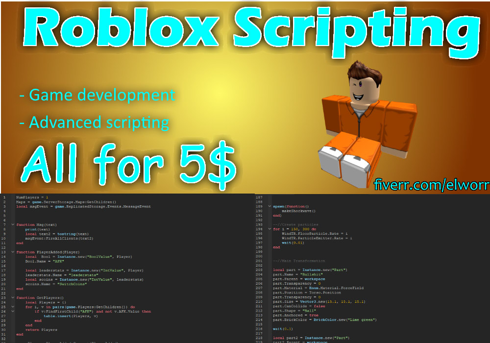 Script Anything For Your Roblox Game By Elworr - roblox game round script