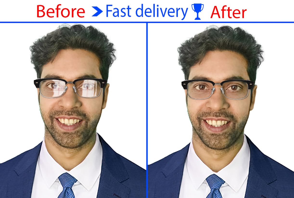 Remove glare and reflection in photoshop by Awal_expert | Fiverr