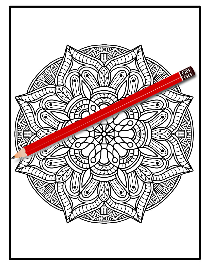 Create unique mandala drawing adult coloring book by Okyoussef | Fiverr
