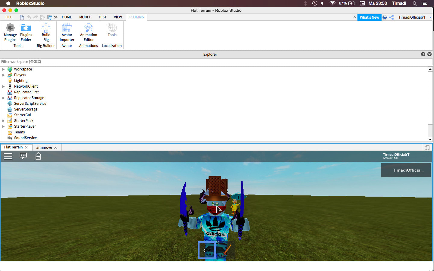 roblox making an animation for a tool