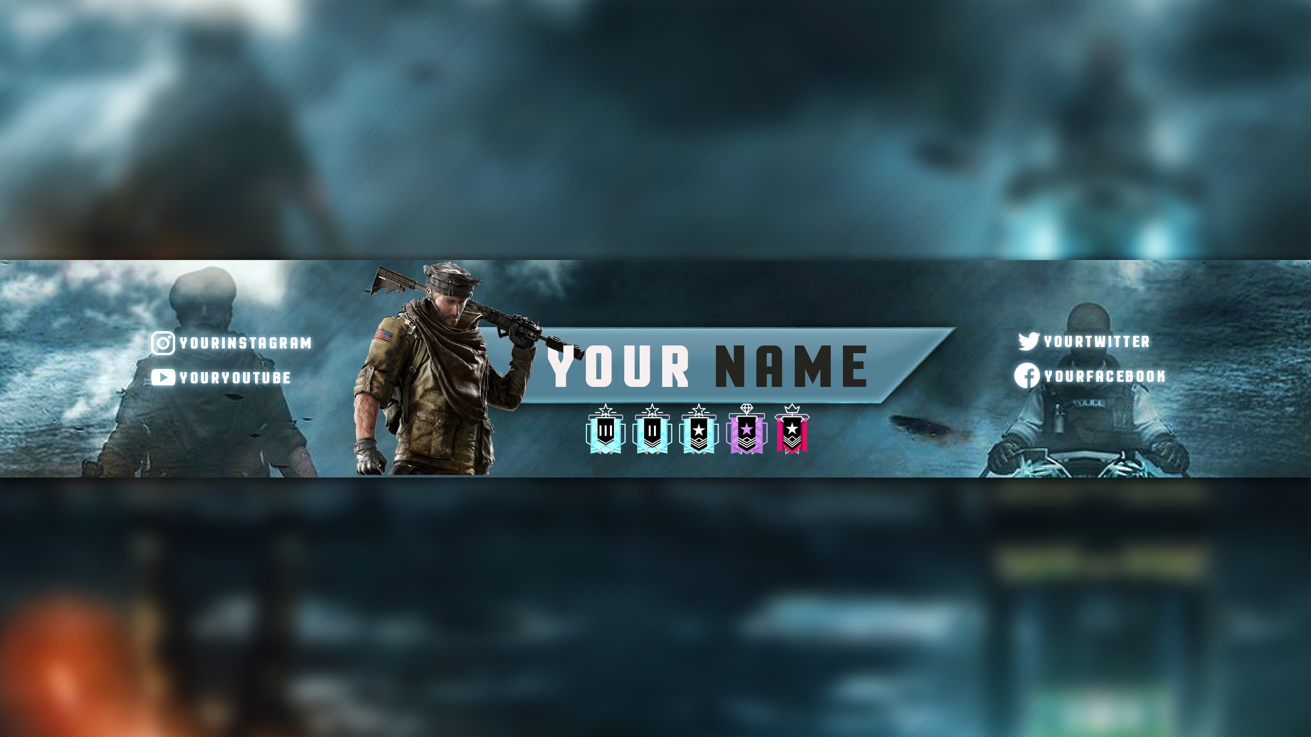 Create A Rainbow Six Siege Banner For Your Youtube Channel By Mr Hax Fiverr