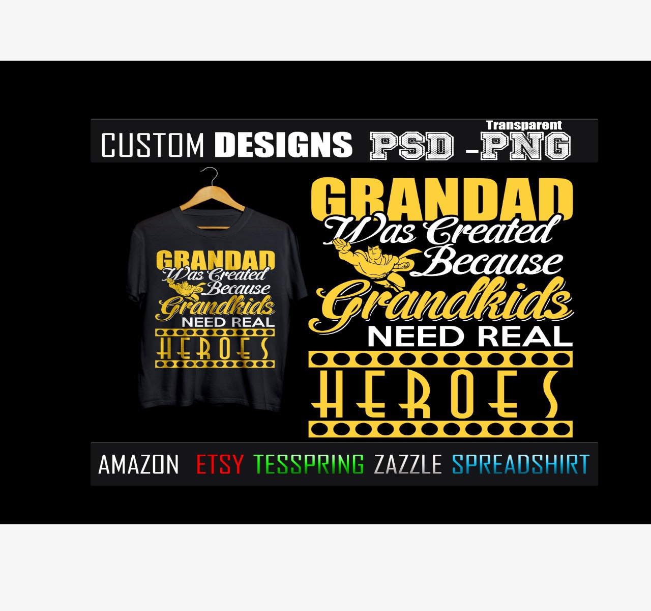 Create tshirt design for teespring,etsy 