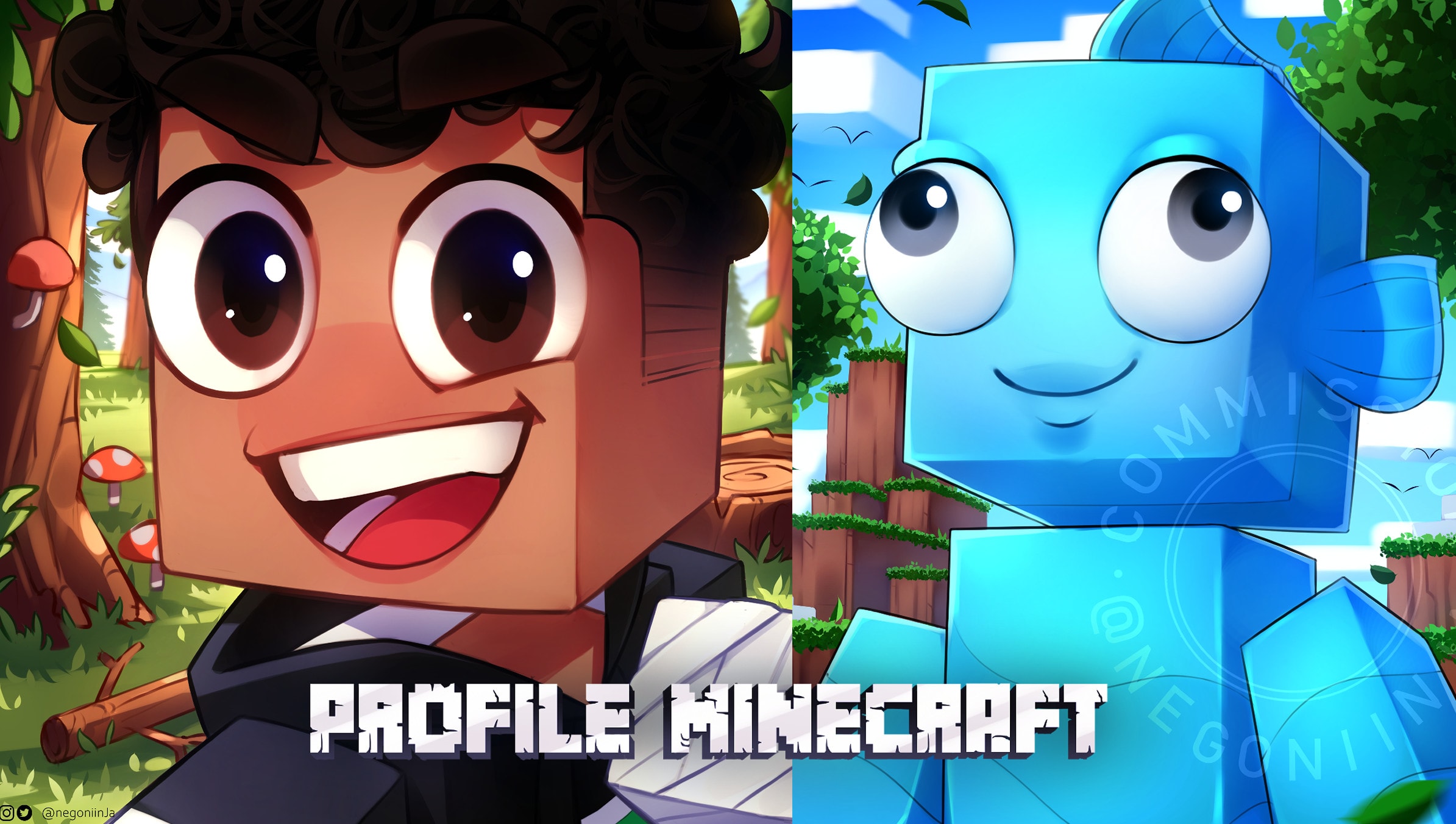 Turn your minecraft skin into a cartoon avatar by Ninjaartz | Fiverr