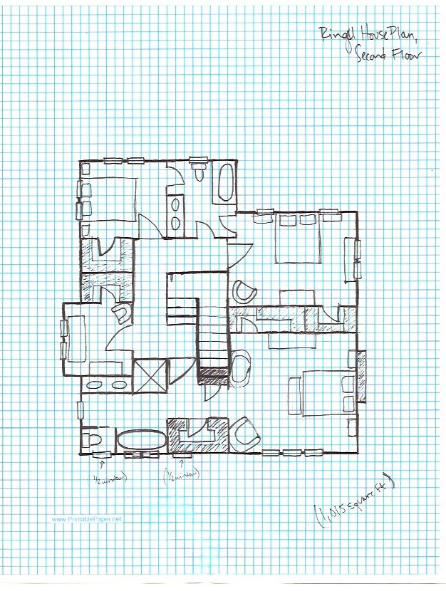 Sketch A Floor Plan Of Any House You Want On A Grid For Bloxburg