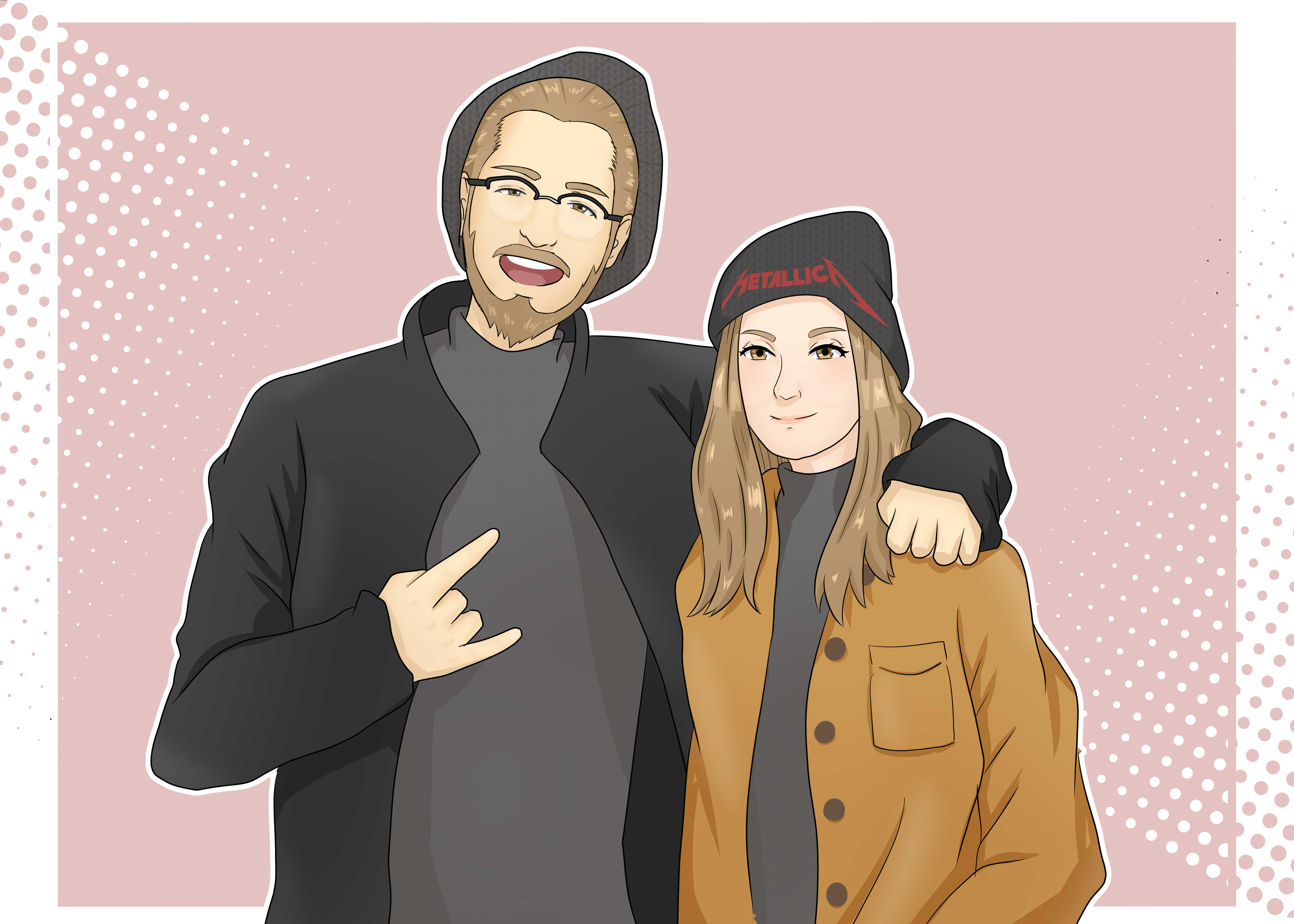 Do couple drawing in anime cartoon style by Rinaldo_art29 | Fiverr