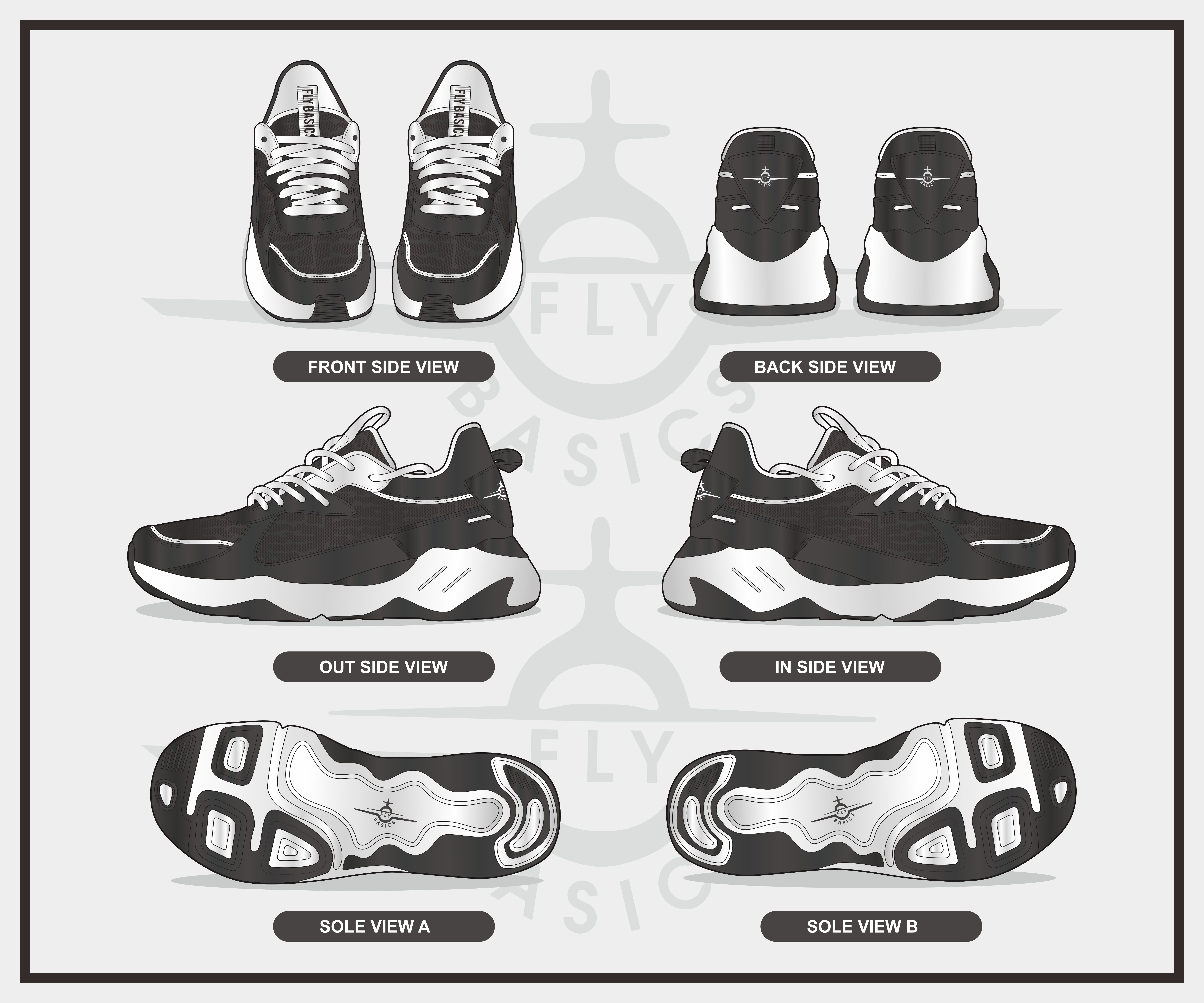 Create shoe design, sneaker sketches 
