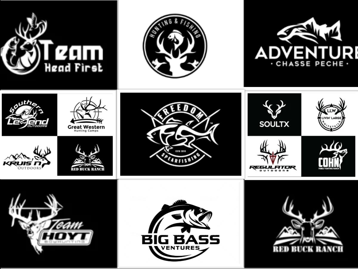 design perfect , hunting and fishing logo