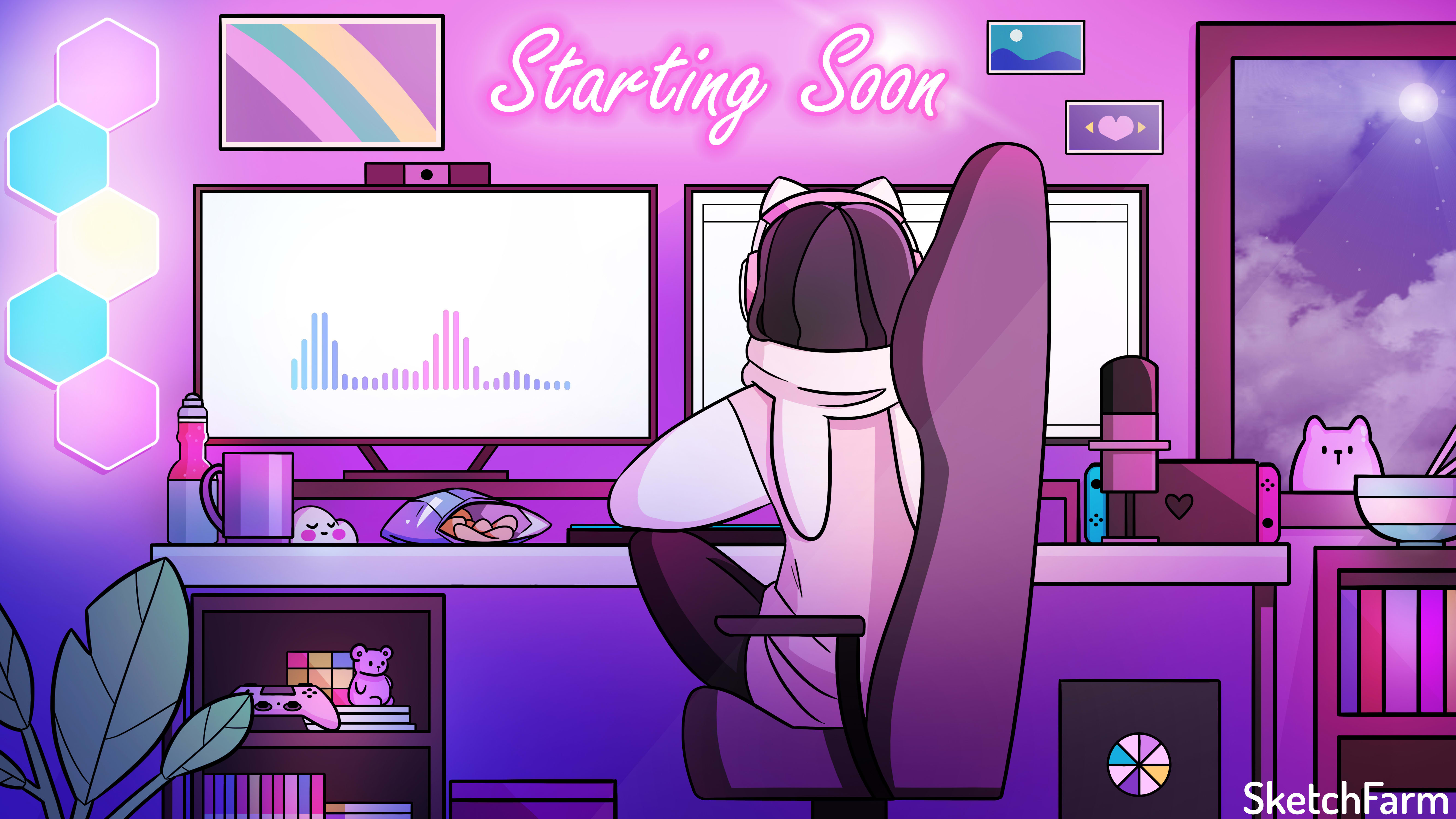 Create animated starting soon, be right back, offline twitch screen  overlays by Sketchfarm | Fiverr