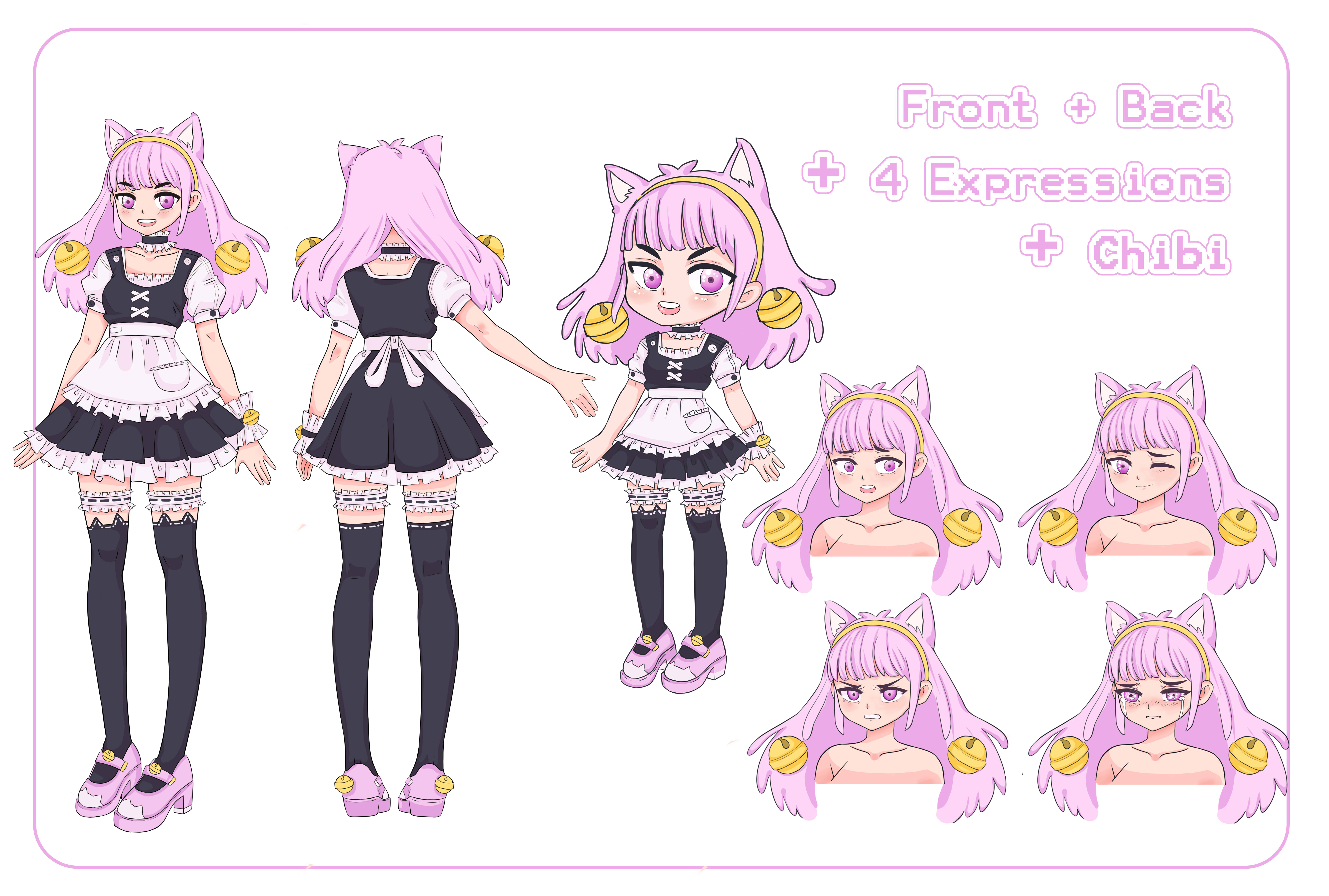 Draw Character Sheet In Anime Style By Artistanime Fiverr