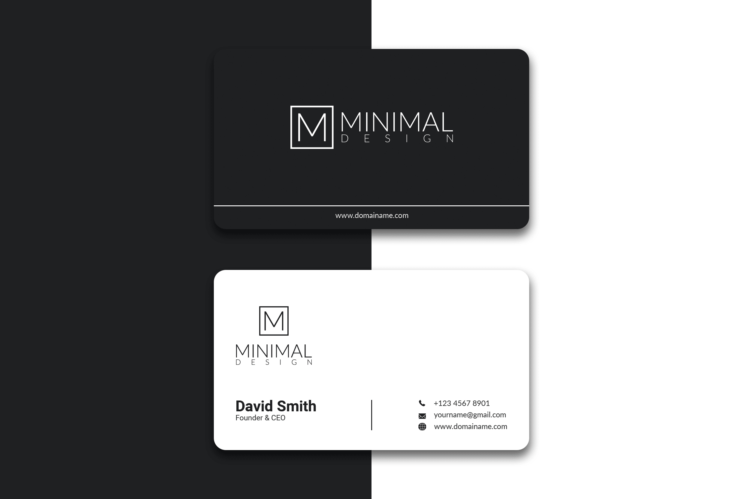 Black And White Luxury Business Card